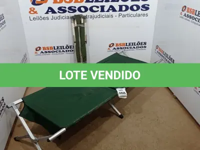 LOTE 468 - 02 CAMAS DOBRÁVEIS PORTÁTIL ESTRUTURA EM ALUMÍNIO. (NO ESTADO) ATENÇÃO! FAZER A VISITAÇÃO ANTES DE ARREMATAR, NÃO SABEMOS SE FUNCIONA, LEILÃO NÃO TEM GARANTIA E NEM DEVOLUÇÃO, SUJEITO A POSSÍVEIS AVARIAS VISÍVEIS/OCULTAS E/OU AUSÊNCIA DE COMPONENTES.