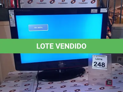 LOTE 248 - 01 TV LCD 26’’. (NO ESTADO) ATENÇÃO! FAZER A VISITAÇÃO ANTES DE ARREMATAR, NÃO SABEMOS SE FUNCIONA, LEILÃO NÃO TEM GARANTIA E NEM DEVOLUÇÃO, SUJEITO A POSSÍVEIS AVARIAS VISÍVEIS/OCULTAS E/OU AUSÊNCIA DE COMPONENTES.