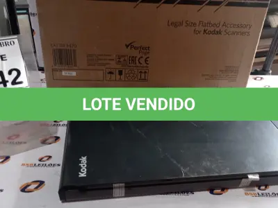 LOTE 442 - 01 SCANNER MARCA KODAK. (NO ESTADO) ATENÇÃO! FAZER A VISITAÇÃO ANTES DE ARREMATAR, NÃO SABEMOS SE FUNCIONA, LEILÃO NÃO TEM GARANTIA E NEM DEVOLUÇÃO, SUJEITO A POSSÍVEIS AVARIAS VISÍVEIS/OCULTAS E/OU AUSÊNCIA DE COMPONENTES.