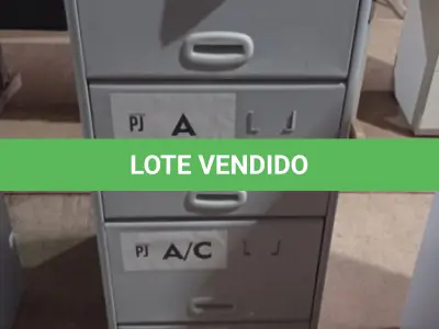 LOTE 406 - 01 ARQUIVO DE AÇO COM 04 GAVETAS. (NO ESTADO) ATENÇÃO! FAZER A VISITAÇÃO ANTES DE ARREMATAR, NÃO SABEMOS SE FUNCIONA, LEILÃO NÃO TEM GARANTIA E NEM DEVOLUÇÃO, SUJEITO A POSSÍVEIS AVARIAS VISÍVEIS/OCULTAS E/OU AUSÊNCIA DE COMPONENTES.
