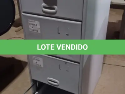 LOTE 413 - 01 ARQUIVO DE AÇO COM 04 GAVETAS. (NO ESTADO) ATENÇÃO! FAZER A VISITAÇÃO ANTES DE ARREMATAR, NÃO SABEMOS SE FUNCIONA, LEILÃO NÃO TEM GARANTIA E NEM DEVOLUÇÃO, SUJEITO A POSSÍVEIS AVARIAS VISÍVEIS/OCULTAS E/OU AUSÊNCIA DE COMPONENTES.