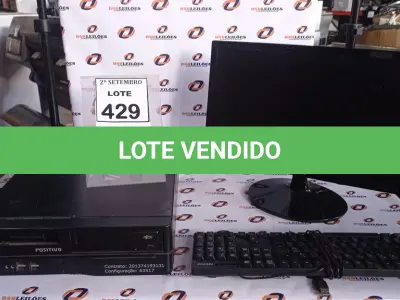 LOTE 429 - 01 CPU MARCA POSITIVO, 01 MONITOR MARCA SAMSUNG E 01 TECLADO. (NO ESTADO) ATENÇÃO! FAZER A VISITAÇÃO ANTES DE ARREMATAR, NÃO SABEMOS SE FUNCIONA, LEILÃO NÃO TEM GARANTIA E NEM DEVOLUÇÃO, SUJEITO A POSSÍVEIS AVARIAS VISÍVEIS/OCULTAS E/OU AUSÊNCIA DE COMPONENTES.