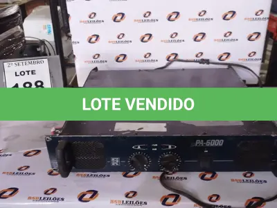LOTE 188 - 01 AMPLIFICADOR DE POTÊNCIA MARCA STANER MODELO PA-6000. (NO ESTADO) ATENÇÃO! FAZER A VISITAÇÃO ANTES DE ARREMATAR, NÃO SABEMOS SE FUNCIONA, LEILÃO NÃO TEM GARANTIA E NEM DEVOLUÇÃO, SUJEITO A POSSÍVEIS AVARIAS VISÍVEIS/OCULTAS E/OU AUSÊNCIA DE COMPONENTES.