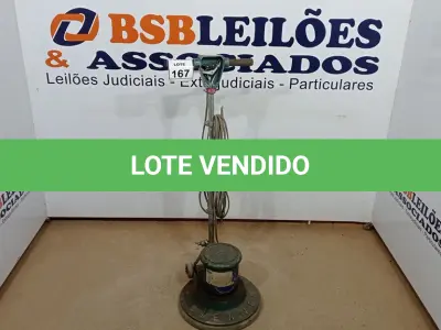 LOTE 167 - 01 ENCERADEIRA INDUSTRIAL 110V MARCA CLEANER. (NO ESTADO) ATENÇÃO! FAZER A VISITAÇÃO ANTES DE ARREMATAR, NÃO SABEMOS SE FUNCIONA, LEILÃO NÃO TEM GARANTIA E NEM DEVOLUÇÃO, SUJEITO A POSSÍVEIS AVARIAS VISÍVEIS/OCULTAS E/OU AUSÊNCIA DE COMPONENTES.