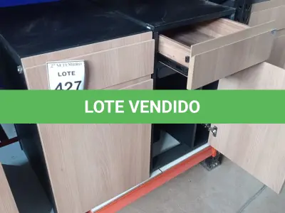 LOTE 427 - 02 GAVETEIROS COM 01 GAVETA E SUPORTE PARA CPU. (NO ESTADO) ATENÇÃO! FAZER A VISITAÇÃO ANTES DE ARREMATAR, NÃO SABEMOS SE FUNCIONA, LEILÃO NÃO TEM GARANTIA E NEM DEVOLUÇÃO, SUJEITO A POSSÍVEIS AVARIAS VISÍVEIS/OCULTAS E/OU AUSÊNCIA DE COMPONENTES.