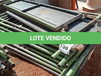 LOTE 158 - 10 PEÇAS ANDAIMES DE 1 X 1,50M COM 04 PLATAFORMA DE 1,50M. (NO ESTADO, NÃO SABEMOS SE FUNCIONA. LEILÃO NÃO TEM GARANTIA E NEM DEVOLUÇÃO, SUJEITO A POSSÍVEIS AVARIAS VISÍVEIS/OCULTAS E/OU AUSÊNCIA DE COMPONENTES)