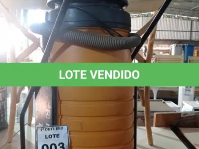 LOTE 003 - 01 ASPIRADOR DE PÓ INDUSTRIAL MODELO TURBO 5002 PRO MARCA ELECTROLUX. (NO ESTADO) ATENÇÃO! FAZER A VISITAÇÃO ANTES DE ARREMATAR, NÃO SABEMOS SE FUNCIONA, LEILÃO NÃO TEM GARANTIA E NEM DEVOLUÇÃO, SUJEITO A POSSÍVEIS AVARIAS VISÍVEIS/OCULTAS E/OU AUSÊNCIA DE COMPONENTES.