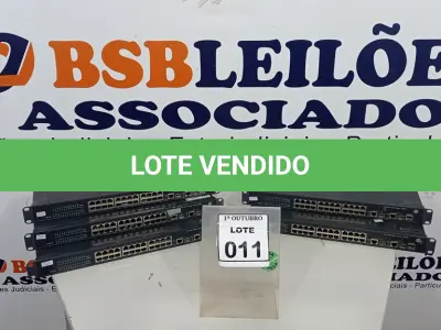 LOTE 011 - 05 SWITCHES 24 PORTAS MARCA HP. (NO ESTADO) ATENÇÃO! FAZER A VISITAÇÃO ANTES DE ARREMATAR, NÃO SABEMOS SE FUNCIONA, LEILÃO NÃO TEM GARANTIA E NEM DEVOLUÇÃO, SUJEITO A POSSÍVEIS AVARIAS VISÍVEIS/OCULTAS E/OU AUSÊNCIA DE COMPONENTES.