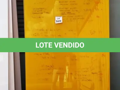 LOTE 520 - 05 PAINÉIS DE VIDRO NA COR AMARELA DE 2,39X1,19. (NO ESTADO) ATENÇÃO! FAZER A VISITAÇÃO ANTES DE ARREMATAR, NÃO SABEMOS SE FUNCIONA, LEILÃO NÃO TEM GARANTIA E NEM DEVOLUÇÃO, SUJEITO A POSSÍVEIS AVARIAS VISÍVEIS/OCULTAS E/OU AUSÊNCIA DE COMPONENTES.