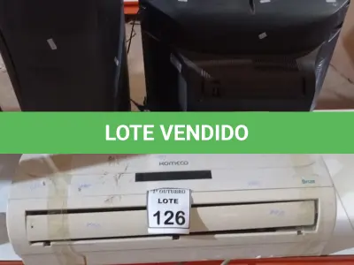 LOTE 126 - 01 TV DE TUBO MARCA SAMSUNG, 01 FRAGMENTADORA DE PAPEL E 01 EVAPORADORA MARCA KOMECO. (NO ESTADO) ATENÇÃO! FAZER A VISITAÇÃO ANTES DE ARREMATAR, NÃO SABEMOS SE FUNCIONA, LEILÃO NÃO TEM GARANTIA E NEM DEVOLUÇÃO, SUJEITO A POSSÍVEIS AVARIAS VISÍVEIS/OCULTAS E/OU AUSÊNCIA DE COMPONENTES.