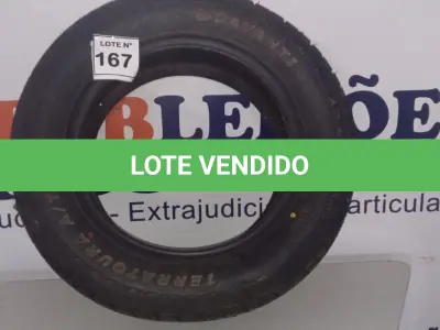LOTE 167 - 01 PNEU DAVANTI 265/60R18 TERRATOURA A/T RWL 110T (NO ESTADO, NÃO SABEMOS SE FUNCIONA. LEILÃO NÃO TEM GARANTIA E NEM DEVOLUÇÃO, SUJEITO A POSSÍVEIS AVARIAS VISÍVEIS/OCULTAS E/OU AUSÊNCIA DE COMPONENTES)