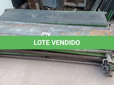 LOTE 181 - 10 PEÇAS ANDAIMES DE 1 X 1,50M COM 04 PLATAFORMA DE 1,50M. (NO ESTADO, NÃO SABEMOS SE FUNCIONA. LEILÃO NÃO TEM GARANTIA E NEM DEVOLUÇÃO, SUJEITO A POSSÍVEIS AVARIAS VISÍVEIS/OCULTAS E/OU AUSÊNCIA DE COMPONENTES)