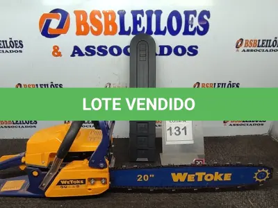 LOTE 131 - 01 MOTOSERRA MARCA WETOKE 58CC 2T. ( NO ESTADO, NÃO SABEMOS SE FUNCIONA. LEILÃO NÃO TEM GARANTIA E NEM DEVOLUÇÃO, SUJEITO A POSSÍVEIS AVARIAS VISÍVEIS/OCULTAS E/OU AUSÊNCIA DE COMPONENTES)