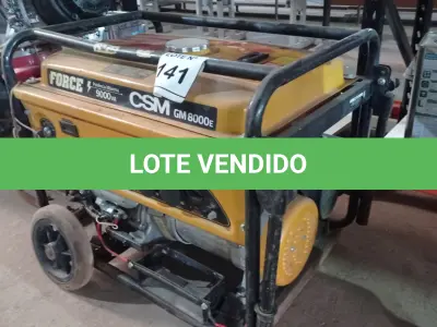 LOTE 141 - 01 GERADOR DE ENERGIA CSM MONOFÁSICO 9 KVA GASOLINA MARCA BRANCO. (NO ESTADO, NÃO SABEMOS SE FUNCIONA. LEILÃO NÃO TEM GARANTIA E NEM DEVOLUÇÃO, SUJEITO A POSSÍVEIS AVARIAS VISÍVEIS/OCULTAS E/OU AUSÊNCIA DE COMPONENTES)