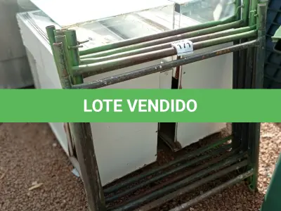 LOTE 171 - 07 PEÇAS ANDAIMES DE 1 X 1M (NO ESTADO, NÃO SABEMOS SE FUNCIONA. LEILÃO NÃO TEM GARANTIA E NEM DEVOLUÇÃO, SUJEITO A POSSÍVEIS AVARIAS VISÍVEIS/OCULTAS E/OU AUSÊNCIA DE COMPONENTES)