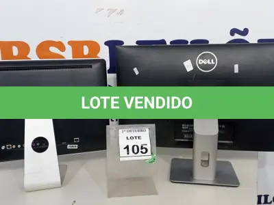 LOTE 105 - 02 ALL IN ONE MARCAS DELL E DUEX. (NO ESTADO) ATENÇÃO! FAZER A VISITAÇÃO ANTES DE ARREMATAR, NÃO SABEMOS SE FUNCIONA, LEILÃO NÃO TEM GARANTIA E NEM DEVOLUÇÃO, SUJEITO A POSSÍVEIS AVARIAS VISÍVEIS/OCULTAS E/OU AUSÊNCIA DE COMPONENTES.