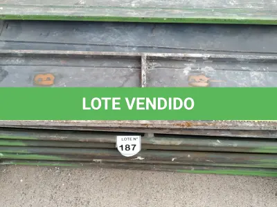 LOTE 187 - 10 PEÇAS ANDAIMES DE 1 X 1,50M COM 04 PLATAFORMA DE 1,50M. (NO ESTADO, NÃO SABEMOS SE FUNCIONA. LEILÃO NÃO TEM GARANTIA E NEM DEVOLUÇÃO, SUJEITO A POSSÍVEIS AVARIAS VISÍVEIS/OCULTAS E/OU AUSÊNCIA DE COMPONENTES)