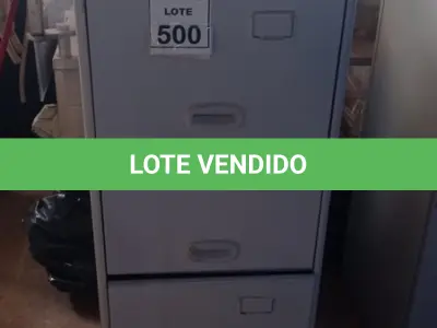 LOTE 500 - 01 ARQUIVO DE AÇO COM 04 GAVETAS. (NO ESTADO) ATENÇÃO! FAZER A VISITAÇÃO ANTES DE ARREMATAR, NÃO SABEMOS SE FUNCIONA, LEILÃO NÃO TEM GARANTIA E NEM DEVOLUÇÃO, SUJEITO A POSSÍVEIS AVARIAS VISÍVEIS/OCULTAS E/OU AUSÊNCIA DE COMPONENTES.