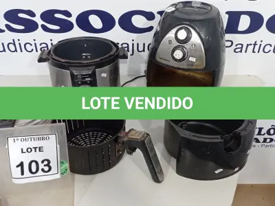 LOTE 103 - 01 AIR FRYER MARCA MONDIAL, 01 PANELA ELÉTRICA MARCA ELECTROLUX E 01 AQUECEDOR MARCA BRITÂNIA. (NO ESTADO) ATENÇÃO! FAZER A VISITAÇÃO ANTES DE ARREMATAR, NÃO SABEMOS SE FUNCIONA, LEILÃO NÃO TEM GARANTIA E NEM DEVOLUÇÃO, SUJEITO A POSSÍVEIS AVARIAS VISÍVEIS/OCULTAS E/OU AUSÊNCIA DE COMPONENTES.