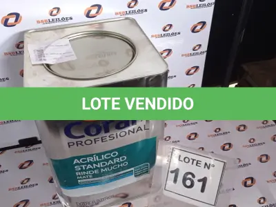 LOTE 161 - 01 LATA DE TINTA ACRILICA 18L NA COR BRANCA MARCA CORAL. (NO ESTADO, NÃO SABEMOS SE FUNCIONA. LEILÃO NÃO TEM GARANTIA E NEM DEVOLUÇÃO, SUJEITO A POSSÍVEIS AVARIAS VISÍVEIS/OCULTAS E/OU AUSÊNCIA DE COMPONENTES)
