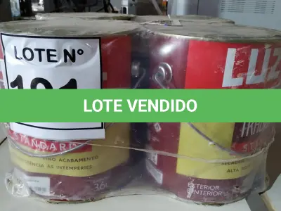 LOTE 191 - 04 LATAS DE ESMALTE SINTÉTICO COM 3,6L CADA NA COR VERMELHO MARCA LUZTOL. (NO ESTADO, NÃO SABEMOS SE FUNCIONA. LEILÃO NÃO TEM GARANTIA E NEM DEVOLUÇÃO, SUJEITO A POSSÍVEIS AVARIAS VISÍVEIS/OCULTAS E/OU AUSÊNCIA DE COMPONENTES)