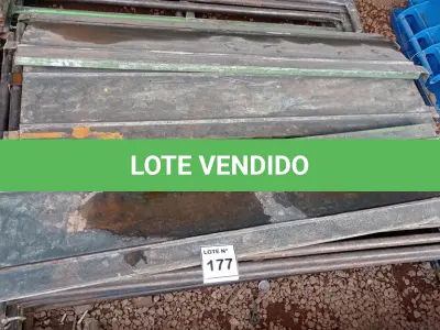 LOTE 177 - 10 PEÇAS ANDAIMES DE 1 X 1,50M COM 04 PLATAFORMA DE 1,50M. (NO ESTADO, NÃO SABEMOS SE FUNCIONA. LEILÃO NÃO TEM GARANTIA E NEM DEVOLUÇÃO, SUJEITO A POSSÍVEIS AVARIAS VISÍVEIS/OCULTAS E/OU AUSÊNCIA DE COMPONENTES)