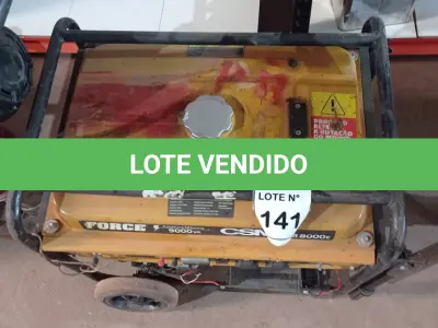 LOTE 141 - 01 GERADOR DE ENERGIA CSM MONOFÁSICO 9 KVA GASOLINA MARCA BRANCO. (NO ESTADO, NÃO SABEMOS SE FUNCIONA. LEILÃO NÃO TEM GARANTIA E NEM DEVOLUÇÃO, SUJEITO A POSSÍVEIS AVARIAS VISÍVEIS/OCULTAS E/OU AUSÊNCIA DE COMPONENTES)