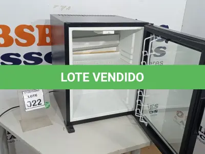 LOTE 022 - 01 FRIGOBAR. (NO ESTADO) ATENÇÃO! FAZER A VISITAÇÃO ANTES DE ARREMATAR, NÃO SABEMOS SE FUNCIONA, LEILÃO NÃO TEM GARANTIA E NEM DEVOLUÇÃO, SUJEITO A POSSÍVEIS AVARIAS VISÍVEIS/OCULTAS E/OU AUSÊNCIA DE COMPONENTES.