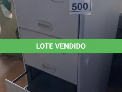 LOTE 500 - 01 ARQUIVO DE AÇO COM 04 GAVETAS. (NO ESTADO) ATENÇÃO! FAZER A VISITAÇÃO ANTES DE ARREMATAR, NÃO SABEMOS SE FUNCIONA, LEILÃO NÃO TEM GARANTIA E NEM DEVOLUÇÃO, SUJEITO A POSSÍVEIS AVARIAS VISÍVEIS/OCULTAS E/OU AUSÊNCIA DE COMPONENTES.