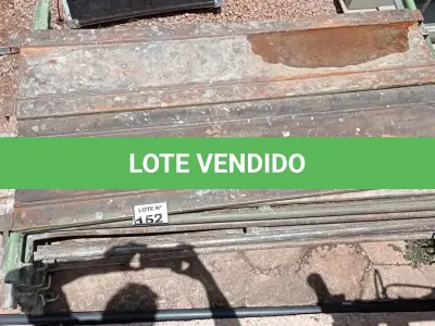 LOTE 152 - 10 PEÇAS ANDAIMES DE 1 X 1,50M COM 04 PLATAFORMA DE 1,50M (NO ESTADO, NÃO SABEMOS SE FUNCIONA. LEILÃO NÃO TEM GARANTIA E NEM DEVOLUÇÃO, SUJEITO A POSSÍVEIS AVARIAS VISÍVEIS/OCULTAS E/OU AUSÊNCIA DE COMPONENTES)