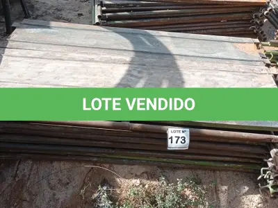 LOTE 173 - 10 PEÇAS ANDAIMES DE 1 X 1,50M COM 04 PLATAFORMA DE 1,50M. (NO ESTADO, NÃO SABEMOS SE FUNCIONA. LEILÃO NÃO TEM GARANTIA E NEM DEVOLUÇÃO, SUJEITO A POSSÍVEIS AVARIAS VISÍVEIS/OCULTAS E/OU AUSÊNCIA DE COMPONENTES)