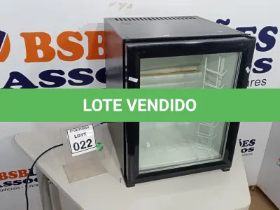 LOTE 022 - 01 FRIGOBAR. (NO ESTADO) ATENÇÃO! FAZER A VISITAÇÃO ANTES DE ARREMATAR, NÃO SABEMOS SE FUNCIONA, LEILÃO NÃO TEM GARANTIA E NEM DEVOLUÇÃO, SUJEITO A POSSÍVEIS AVARIAS VISÍVEIS/OCULTAS E/OU AUSÊNCIA DE COMPONENTES.