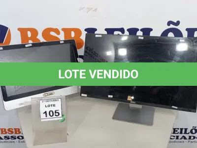LOTE 105 - 02 ALL IN ONE MARCAS DELL E DUEX. (NO ESTADO) ATENÇÃO! FAZER A VISITAÇÃO ANTES DE ARREMATAR, NÃO SABEMOS SE FUNCIONA, LEILÃO NÃO TEM GARANTIA E NEM DEVOLUÇÃO, SUJEITO A POSSÍVEIS AVARIAS VISÍVEIS/OCULTAS E/OU AUSÊNCIA DE COMPONENTES.