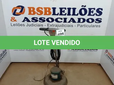 LOTE 496 - 01 ENCERADEIRA INDUSTRIAL. (NO ESTADO) ATENÇÃO! FAZER A VISITAÇÃO ANTES DE ARREMATAR, NÃO SABEMOS SE FUNCIONA, LEILÃO NÃO TEM GARANTIA E NEM DEVOLUÇÃO, SUJEITO A POSSÍVEIS AVARIAS VISÍVEIS/OCULTAS E/OU AUSÊNCIA DE COMPONENTES.