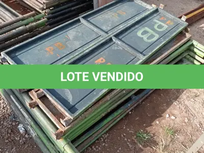 LOTE 179 - 10 PEÇAS ANDAIMES DE 1 X 1,50M COM 04 PLATAFORMA DE 1,50M. (NO ESTADO, NÃO SABEMOS SE FUNCIONA. LEILÃO NÃO TEM GARANTIA E NEM DEVOLUÇÃO, SUJEITO A POSSÍVEIS AVARIAS VISÍVEIS/OCULTAS E/OU AUSÊNCIA DE COMPONENTES)