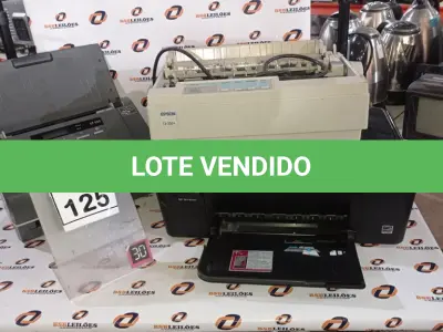 LOTE 125 - 01 SCANNER MARCA EPSON, 01 IMPRESSORA MARCA HP E 01 IMPRESSORA MATRICIAL. (NO ESTADO) ATENÇÃO! FAZER A VISITAÇÃO ANTES DE ARREMATAR, NÃO SABEMOS SE FUNCIONA, LEILÃO NÃO TEM GARANTIA E NEM DEVOLUÇÃO, SUJEITO A POSSÍVEIS AVARIAS VISÍVEIS/OCULTAS E/OU AUSÊNCIA DE COMPONENTES.