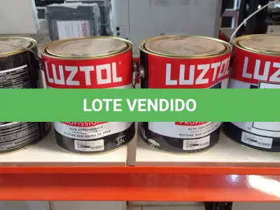 LOTE 150 - 04 LATAS DE ZARCÃO COM 3,6L CADA NA COR LARANJA FOSCO MARCA LUZTOL. (NO ESTADO, NÃO SABEMOS SE FUNCIONA. LEILÃO NÃO TEM GARANTIA E NEM DEVOLUÇÃO, SUJEITO A POSSÍVEIS AVARIAS VISÍVEIS/OCULTAS E/OU AUSÊNCIA DE COMPONENTES)