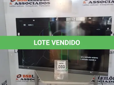 LOTE 080 - 01 TV LCD 46’’ MARCA SONY. (NO ESTADO) ATENÇÃO! FAZER A VISITAÇÃO ANTES DE ARREMATAR, NÃO SABEMOS SE FUNCIONA, LEILÃO NÃO TEM GARANTIA E NEM DEVOLUÇÃO, SUJEITO A POSSÍVEIS AVARIAS VISÍVEIS/OCULTAS E/OU AUSÊNCIA DE COMPONENTES.