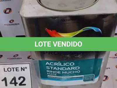 LOTE 142 - 01 LATA DE TINTA ACRILICA 18L NA COR BRANCA MARCA CORAL. (NO ESTADO, NÃO SABEMOS SE FUNCIONA. LEILÃO NÃO TEM GARANTIA E NEM DEVOLUÇÃO, SUJEITO A POSSÍVEIS AVARIAS VISÍVEIS/OCULTAS E/OU AUSÊNCIA DE COMPONENTES)