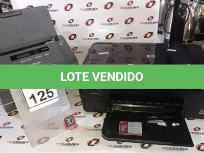 LOTE 125 - 01 SCANNER MARCA EPSON, 01 IMPRESSORA MARCA HP E 01 IMPRESSORA MATRICIAL. (NO ESTADO) ATENÇÃO! FAZER A VISITAÇÃO ANTES DE ARREMATAR, NÃO SABEMOS SE FUNCIONA, LEILÃO NÃO TEM GARANTIA E NEM DEVOLUÇÃO, SUJEITO A POSSÍVEIS AVARIAS VISÍVEIS/OCULTAS E/OU AUSÊNCIA DE COMPONENTES.