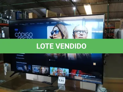 LOTE 130 - 01 SMART TV 4K 65’’ MODELO: 65UK6090PUA MARCA LG. (NO ESTADO, NÃO SABEMOS SE FUNCIONA. LEILÃO NÃO TEM GARANTIA E NEM DEVOLUÇÃO, SUJEITO A POSSÍVEIS AVARIAS VISÍVEIS/OCULTAS E/OU AUSÊNCIA DE COMPONENTES)