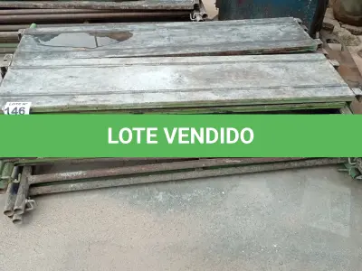 LOTE 146 - 10 PEÇAS ANDAIMES DE 1 X 1,50M COM 04 PLATAFORMA DE 1,50M (NO ESTADO, NÃO SABEMOS SE FUNCIONA. LEILÃO NÃO TEM GARANTIA E NEM DEVOLUÇÃO, SUJEITO A POSSÍVEIS AVARIAS VISÍVEIS/OCULTAS E/OU AUSÊNCIA DE COMPONENTES)