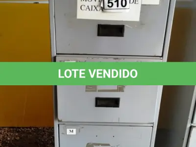 LOTE 510 - 01 ARQUIVO DE AÇO COM 04 GAVETAS. (NO ESTADO) ATENÇÃO! FAZER A VISITAÇÃO ANTES DE ARREMATAR, NÃO SABEMOS SE FUNCIONA, LEILÃO NÃO TEM GARANTIA E NEM DEVOLUÇÃO, SUJEITO A POSSÍVEIS AVARIAS VISÍVEIS/OCULTAS E/OU AUSÊNCIA DE COMPONENTES.