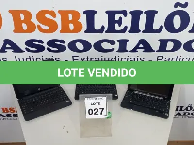 LOTE 027 - 03 NETBOOKS SEM BATERIA MARCA HP. (NO ESTADO) ATENÇÃO! FAZER A VISITAÇÃO ANTES DE ARREMATAR, NÃO SABEMOS SE FUNCIONA, LEILÃO NÃO TEM GARANTIA E NEM DEVOLUÇÃO, SUJEITO A POSSÍVEIS AVARIAS VISÍVEIS/OCULTAS E/OU AUSÊNCIA DE COMPONENTES.