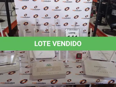 LOTE 141 - 08 ROTEADORES. (NO ESTADO) ATENÇÃO! FAZER A VISITAÇÃO ANTES DE ARREMATAR, NÃO SABEMOS SE FUNCIONA, LEILÃO NÃO TEM GARANTIA E NEM DEVOLUÇÃO, SUJEITO A POSSÍVEIS AVARIAS VISÍVEIS/OCULTAS E/OU AUSÊNCIA DE COMPONENTES.