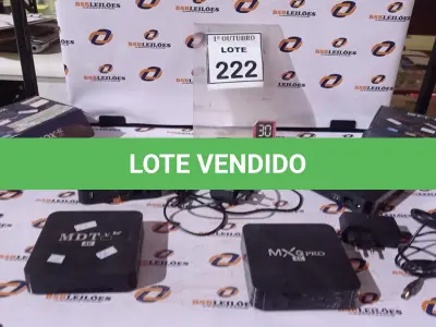 LOTE 222 - 04 APARELHOS DE TV BOX. (NO ESTADO) ATENÇÃO! FAZER A VISITAÇÃO ANTES DE ARREMATAR, NÃO SABEMOS SE FUNCIONA, LEILÃO NÃO TEM GARANTIA E NEM DEVOLUÇÃO, SUJEITO A POSSÍVEIS AVARIAS VISÍVEIS/OCULTAS E/OU AUSÊNCIA DE COMPONENTES.