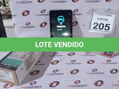LOTE 205 - 01 TABLET MODELO VENUE 7 16GB TELA HD 7’’ MARCA DELL. (NO ESTADO) ATENÇÃO! FAZER A VISITAÇÃO ANTES DE ARREMATAR, NÃO SABEMOS SE FUNCIONA, LEILÃO NÃO TEM GARANTIA E NEM DEVOLUÇÃO, SUJEITO A POSSÍVEIS AVARIAS VISÍVEIS/OCULTAS E/OU AUSÊNCIA DE COMPONENTES.