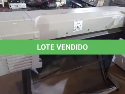 LOTE 357 - 01 PLOTTER MARCA HP MODELO DESIGNJET 500. (NO ESTADO) ATENÇÃO! FAZER A VISITAÇÃO ANTES DE ARREMATAR, NÃO SABEMOS SE FUNCIONA, LEILÃO NÃO TEM GARANTIA E NEM DEVOLUÇÃO, SUJEITO A POSSÍVEIS AVARIAS VISÍVEIS/OCULTAS E/OU AUSÊNCIA DE COMPONENTES.