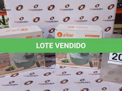 LOTE 208 - 02 FATIADORES DE LEGUMES MODELO AK-L007 MARCA AIKER. (NO ESTADO) ATENÇÃO! FAZER A VISITAÇÃO ANTES DE ARREMATAR, NÃO SABEMOS SE FUNCIONA, LEILÃO NÃO TEM GARANTIA E NEM DEVOLUÇÃO, SUJEITO A POSSÍVEIS AVARIAS VISÍVEIS/OCULTAS E/OU AUSÊNCIA DE COMPONENTES.