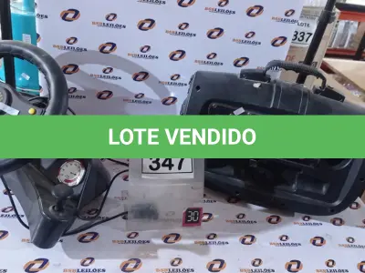 LOTE 347 - 01 VOLANTE GAMER E 01 CAIXA DE SOM AMPLIFICADA. (NO ESTADO) ATENÇÃO! FAZER A VISITAÇÃO ANTES DE ARREMATAR, NÃO SABEMOS SE FUNCIONA, LEILÃO NÃO TEM GARANTIA E NEM DEVOLUÇÃO, SUJEITO A POSSÍVEIS AVARIAS VISÍVEIS/OCULTAS E/OU AUSÊNCIA DE COMPONENTES.